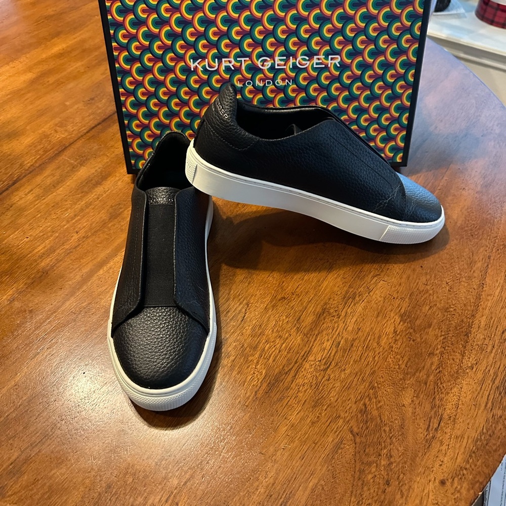 Kurt Geiger Men's Black Slip-On Sneakers.  Size 8